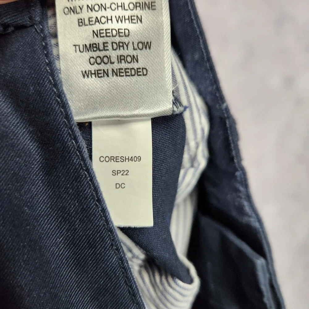 Flag & Anthem Mens Navy Blue Chino Shorts Size 34 CORESH409 Stretch‎ Flat Front